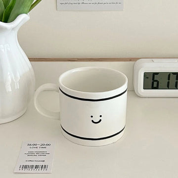 Cheerful Ceramic Dinnerware Set: Plate Bowl and Mug - 300ml / 5-8 inches