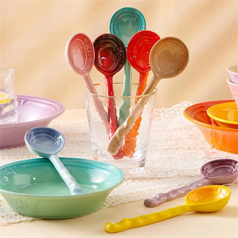 Colorful Ceramic Spoon Set - Bring Vibrancy to Your Kitchen