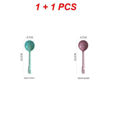 Colorful Ceramic Spoon Set - Bring Vibrancy to Your Kitchen - Mix E 2pcs