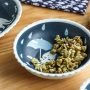 Hand-painted Japanese style cat ceramic plate