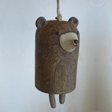 Rustic Animal Wind Chimes - C-Raccoon