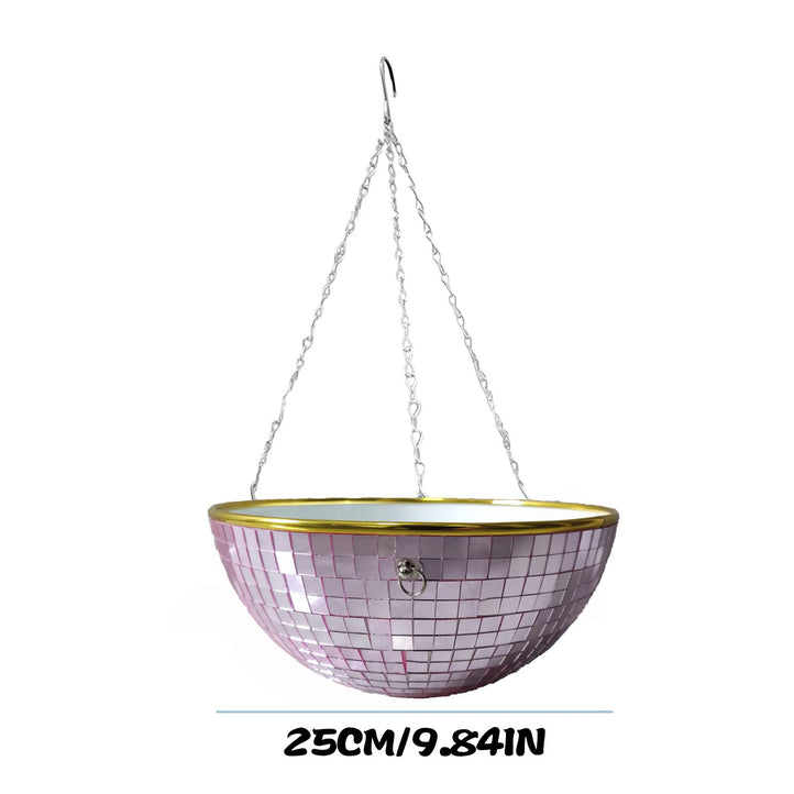 Disco Ball Planter - 25CM-Pink - Home decor