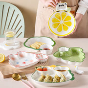 Colorful Ceramic Kids Plates in Fun Shapes – Bunny, Panda, Leaf, Citrus, Cloud & Cartoon Character Dishes for Toddlers and Children