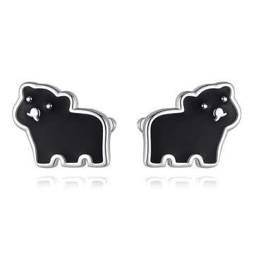 925 Sterling Silver Women Jewelry | Asymmetric Stud Earrings - DK056 - Jewellery