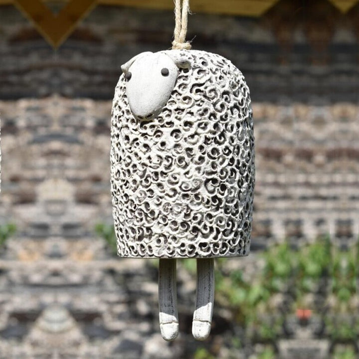 Rustic Animal Wind Chimes - F-Sheep
