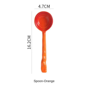 Colorful Ceramic Spoon Set - Bring Vibrancy to Your Kitchen - Style F
