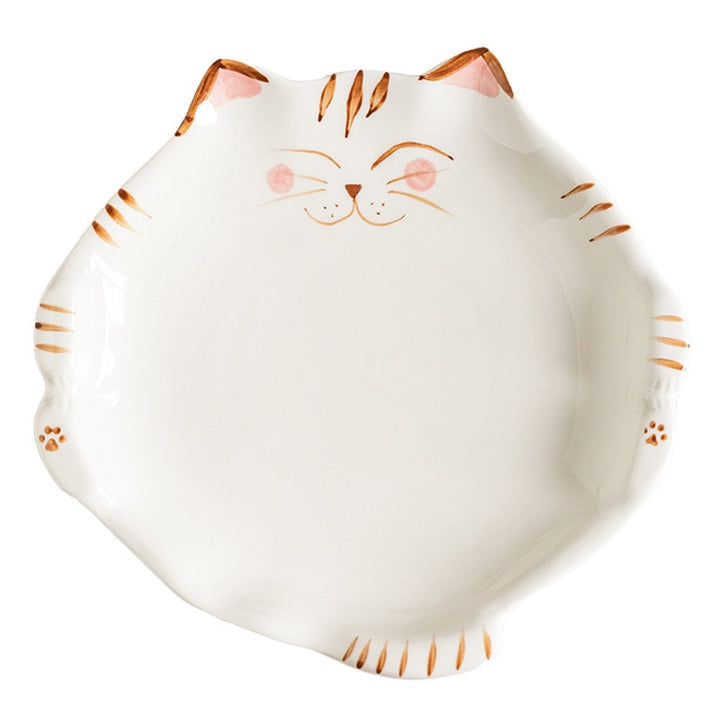 Cute Cat Shape Ceramic Plate - Home decor