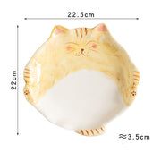Cute Cat Shape Ceramic Plate - Home decor