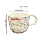 Cute Bear-Themed Ceramic Mugs