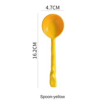 Colorful Ceramic Spoon Set - Bring Vibrancy to Your Kitchen - Style A 1pc
