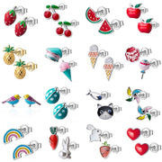 925 Sterling Silver Women Jewelry | Asymmetric Stud Earrings - Jewellery