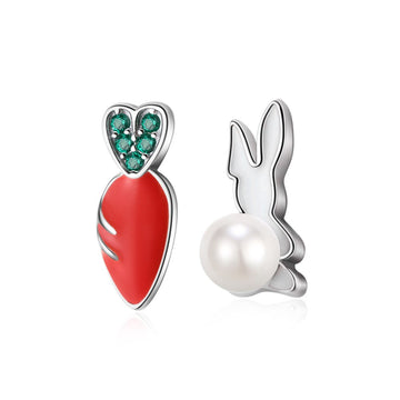 925 Sterling Silver Women Jewelry | Asymmetric Stud Earrings - DS522 - Jewellery