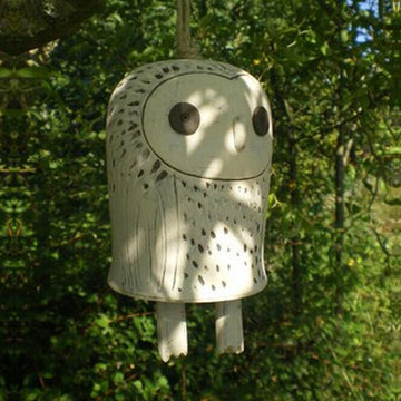 Rustic Animal Wind Chimes - A-Owl