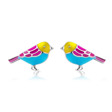 925 Sterling Silver Women Jewelry | Asymmetric Stud Earrings - DA303 - Jewellery