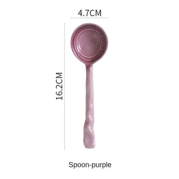 Colorful Ceramic Spoon Set - Bring Vibrancy to Your Kitchen - Style C