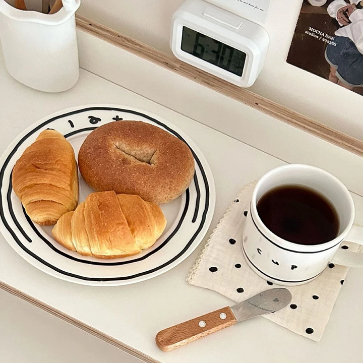 Cheerful Ceramic Dinnerware Set: Plate Bowl and Mug