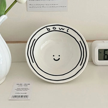 Cheerful Ceramic Dinnerware Set: Plate Bowl and Mug - 5 inch / 5-8 inches