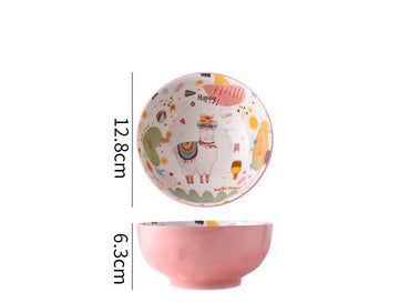 Ceramic Tableware | Pink tableware - Green - Home decor