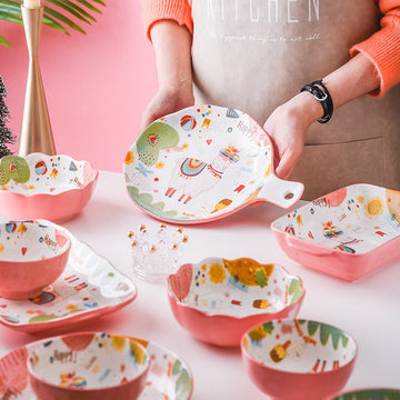 Ceramic Tableware | Pink tableware - Home decor