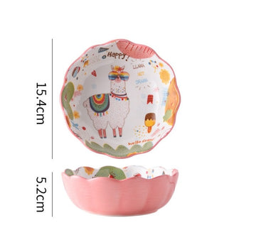 Ceramic Tableware | Pink tableware - Red - Home decor