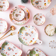 Ceramic Tableware | Pink tableware - Home decor