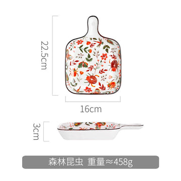 cute ceramic baking tray forest insects