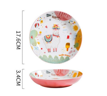 Ceramic Tableware | Pink tableware - Orange - Home decor