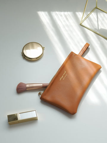 leather cosmetic bag