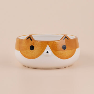 Ceramic Fox Cat Dog Bowls | Cute Animal Bowl | Children Tableware - Dog / 5.5 inch - Home decor
