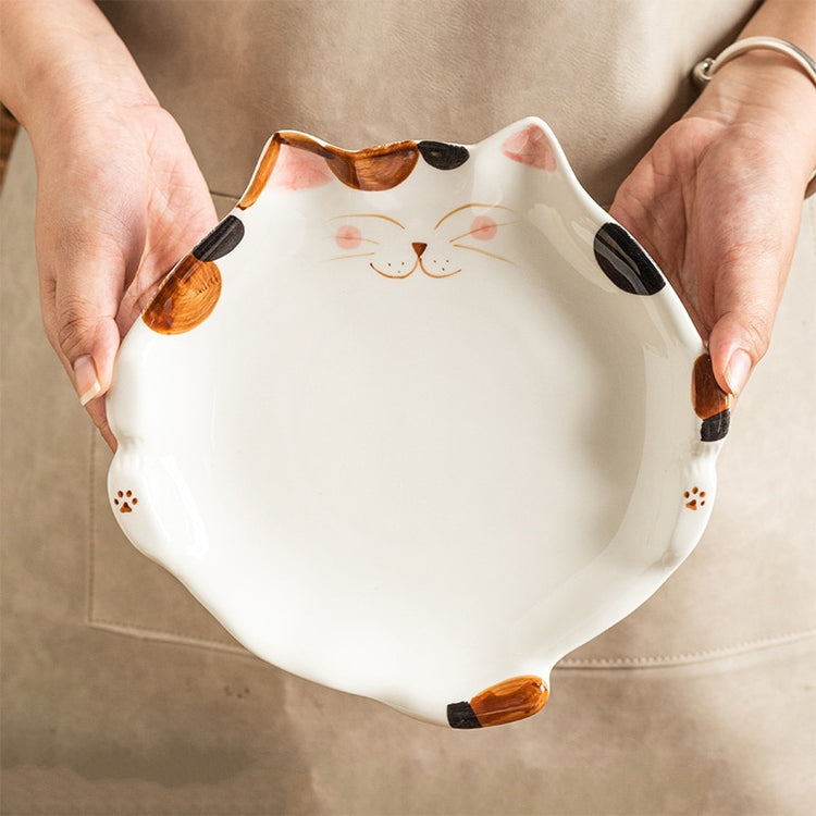 Cute Cat Shape Ceramic Plate - Home decor