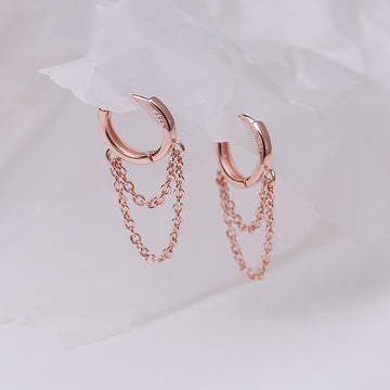 Delicate silver earrings | Dainty silver earrings - rose gold 4 - Jewelery