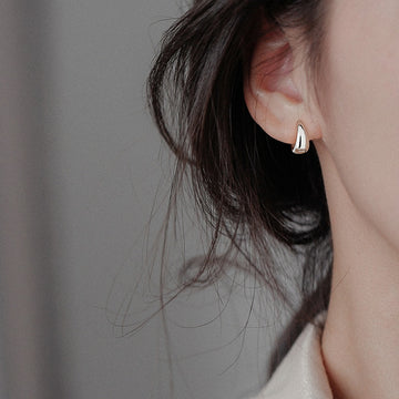 Delicate silver earrings | Dainty silver earrings - silver 8 - Jewelery