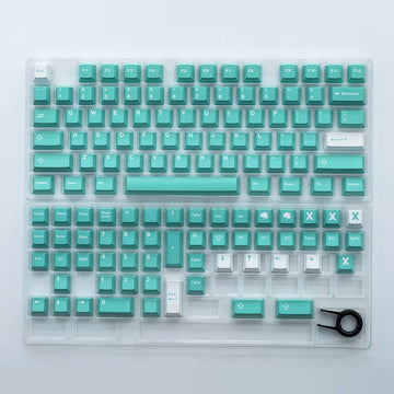 129 Keys green keycaps set | Cherry profile keycaps set | Mechanical keyboard