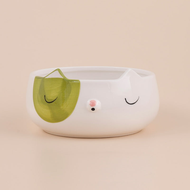 Ceramic Fox Cat Dog Bowls | Cute Animal Bowl | Children Tableware - Cat / 5.5 inch - Home decor