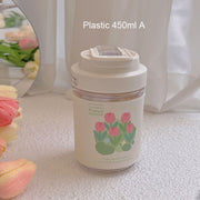 Kawaii Water Bottle With Straw and strap | 480ml water bottle |BPA-free water bottle - Water bottle