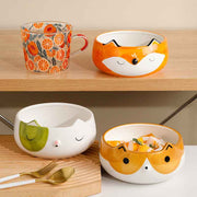Ceramic Fox Cat Dog Bowls | Cute Animal Bowl | Children Tableware - Home decor