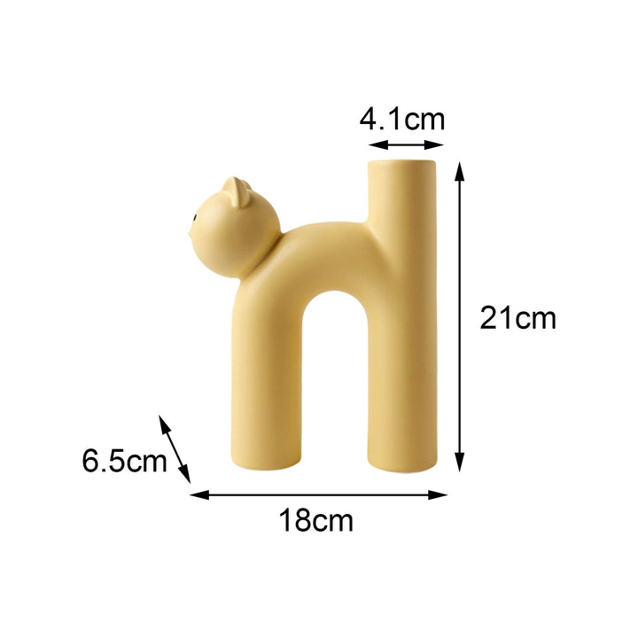 Cute Modern Ceramic Vase - Yellow - Home decor
