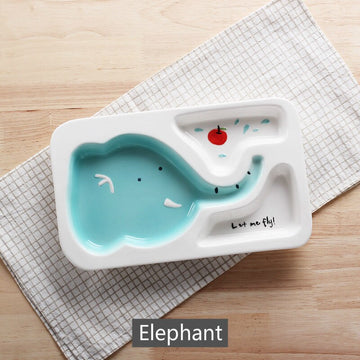 Children’s Cute animal Mea plate | cartoon ceramic dinner plate | rabbit plate | elephant plate | Giraffe Plate