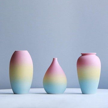 minimalist ceramic vase set of a
