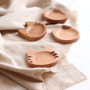 small wooden plates