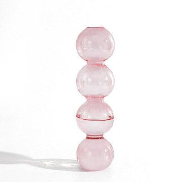 elegant retro glass vase 2- pink