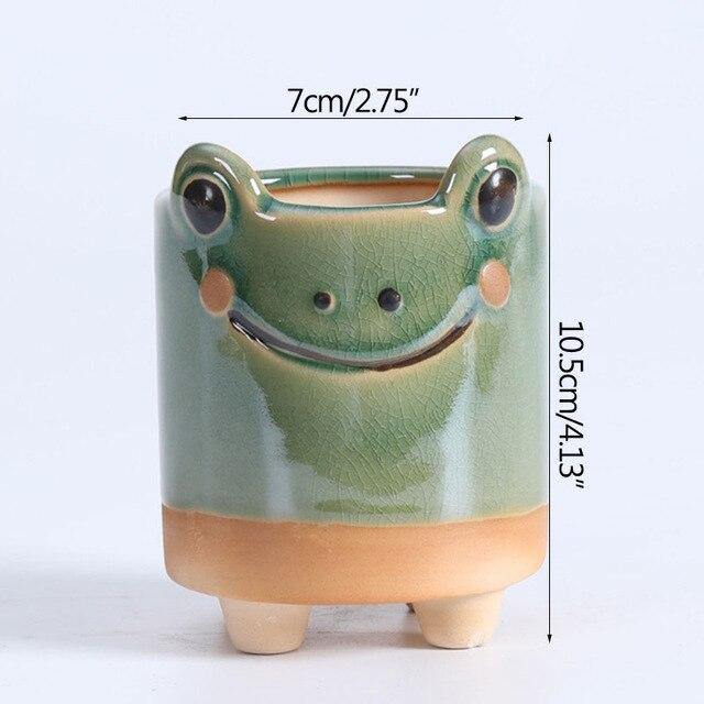 succulent ceramic animal planters | bunny | frog | pig | unicorn | bird frog