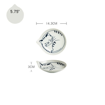 japanese style ceramic teardrop dishes plates 5.75 b