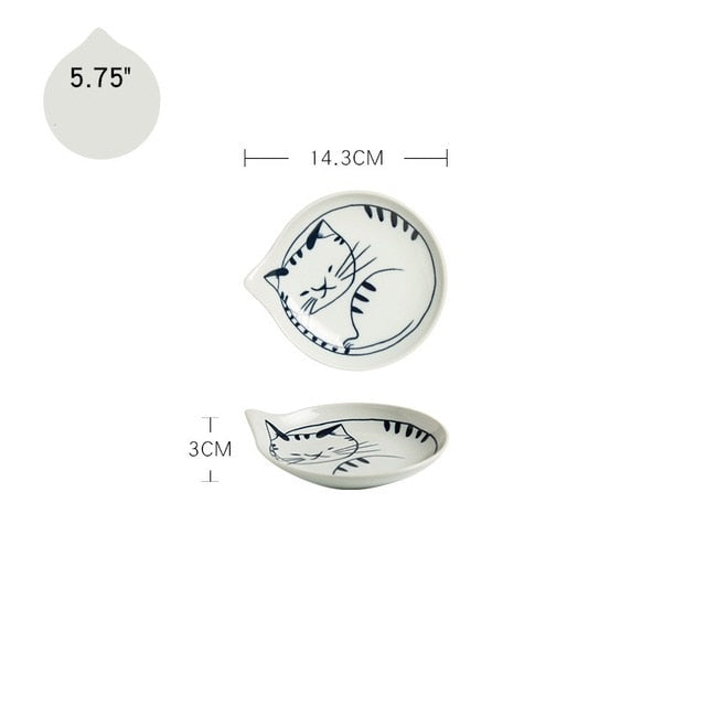 japanese style ceramic teardrop dishes plates 5.75 b