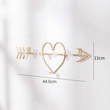 metal golden hook wall golden-heart 1
