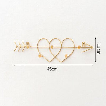 metal golden hook wall golden-heart 2