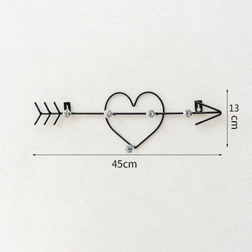 metal golden hook wall black-heart 1