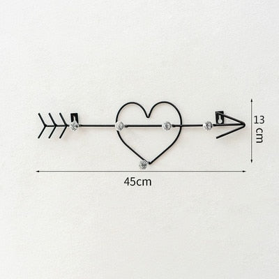 metal golden hook wall black-heart 1