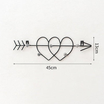 metal golden hook wall black-heart 2