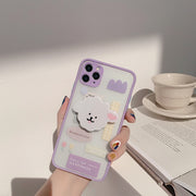 iphone case with cute korean sheep holder